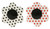 Polka-Dot Flower Pins P6899