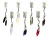 Bobby pin with thick black string hanging from bobby pin with beads and feathers attached to the string FEATHER3014