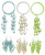 AB Finish Oval Sequin Bead Bracelet - Dangle Earring Set Assorted - BE1311C