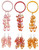 AB Finish Oval Sequin Bead Bracelet - Dangle Earring Set Assorted - BE1311C