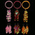 AB Finish Oval Sequin Bead Bracelet - Dangle Earring Set Assorted - BE1311C