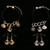 Nautical Theme Black Cord Fashion Bracelet - Dangle Earring Set Assorted - BE3079B