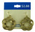 Hypo allergenic dangle earrings with an interwoven ribbon design ppe746
