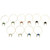 Large hoop earrings with assorted colored spikes and beads 12E1239C