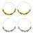 Silver-tone and Gold-tone hoop earrings 12E1412B