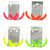 Neon Hoop-Earrings With Bead Accents Assorted-Color & Silver-Tone 12 Per Package 12E1469C