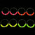 Neon Hoop-Earrings With Bead Accents Assorted-Color & Silver-Tone 12 Per Package 12E1469C