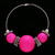 Antiqued Neon Hoop-Earrings With Bead Accents Assorted-Color & Silver-Tone 12 Per Package 12E1471C