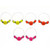 Antiqued Neon Hoop-Earrings With Bead Accents Assorted-Color & Silver-Tone 12 Per Package 12E1471C