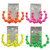 Neon Hoop-Earrings With Bead Accents Assorted-Color & Silver-Tone 12 Per Package 12E1483C