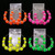 Neon Hoop-Earrings With Bead Accents Assorted-Color & Silver-Tone 12 Per Package 12E1483C