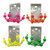 Neon Hoop-Earrings With Bead Accents Assorted-Color & Silver-Tone 12 Per Package 12E1485C