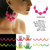 Neon Hoop-Earrings With Bead Accents Assorted-Color & Silver-Tone 12 Per Package 12E1487C