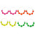 Neon Hoop-Earrings With Bead Accents Assorted-Color & Silver-Tone 12 Per Package 12E1487C