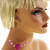 Mesh Dangle-Earrings With Bead Accents Assorted-Color & Silver-Tone 12 Per Package 12E472C