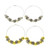 Antiqued Hoop-Earrings With Bead Accents  Dual-Tone 12 Per Package 12E518B