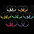 AB Finish Hoop-Earrings With Bead Accents Assorted-Color & Silver-Tone 12 Per Package 12E6141C