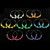 AB Finish Hoop-Earrings With Bead Accents Assorted-Color & Silver-Tone 12 Per Package 12E6147C