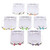 AB Finish Hoop-Earrings With Bead Accents Silver-Tone & Assorted-Color 12 Per Package 12E6151C