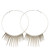 Spike Hoop-Earrings With Drop Accents  Silver-Tone 12 Per Package 12E6157A