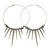 Spike Hoop-Earrings With Bead Accents  Silver-Tone 12 Per Package 12E6161A