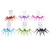 Spike Dangle-Earrings With Bead Accents Assorted-Color & Silver-Tone 12 Per Package 12E8025C