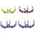 Antiqued Hoop-Earrings With Bead Accents Assorted-Color & Multi-Color 12 Per Package 12E8033C