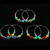 AB Finish Hoop-Earrings With Bead Accents Assorted-Color & Multi-Color 12 Per Package 12E8053C