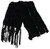 70" Black Knit Winter Fashion Scarf