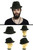 Black Trilby Hat 30% Cotton 70% Polyester Blend HAT077