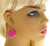 Gold Tone Dangle Earrings in Assorted Colors E05GC