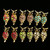 Gold Tone Owl Earrings with Crystal Accents E222