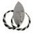 Black & White Striped Hoop Earrings E9113