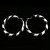 Black & White Striped Hoop Earrings E9113