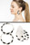 Black & White Striped Hoop Earrings E9113