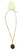 Gold Tone Locket Pendant Necklace with Faceted Accents 9N15478