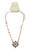 Silver Tone Fashion Necklace with Crystal & Stone Accents 9N15582