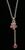 Silver Tone Flower Necklace with Crystal Accents N2C