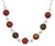 Silver Tone Fashion Necklace with Dried Flower Beads NC6386