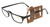 Black Acrylic Rectangular Reading Glasses 202BS+2.75