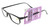 Black Acrylic Rectangular Reading Glasses 2.50BS+2.50