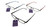 Assorted Color Rectangular Reading Glasses ARC004+2.50