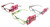 Assorted Translucent Rectangular Reading Glasses MSR6+3.25