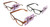 Assorted Acrylic Rectangular Reading Glasses SPM003+2.50