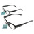 Black Acrylic Rectangular Reading Glasses YD2ASST+2.50