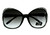Oversized Black Fashion Sunglasses with Crystal Accents 26SG7992R