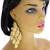 Feather Chandelier Earrings, Gold-Tone - E3408