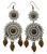 Filigreed Antiqued Brass Drop-Dangle Earrings Assorted - C2895