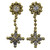 Small Cross Dangle Earring Gold-Tone - E873