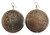 Antiqued Embossed Disc Dangle Earrings Brown - E23419R